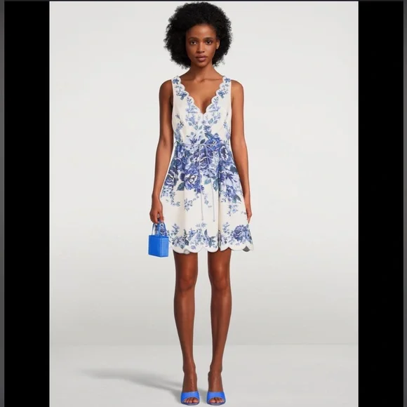 Zimmermann scallop mini clearance dress